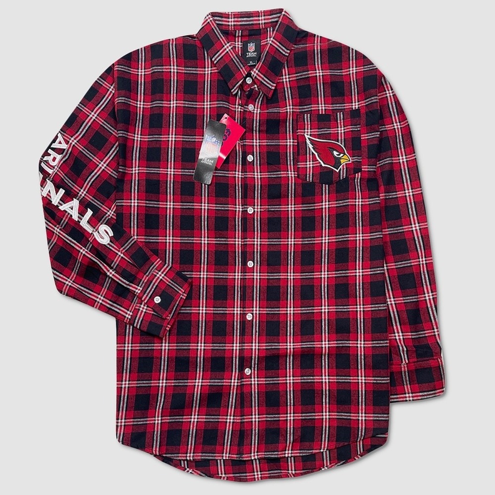 Mens Arizona Cardinals / NFL / FOCO Flannel Shirt - NWT Size XL - #45908-N1